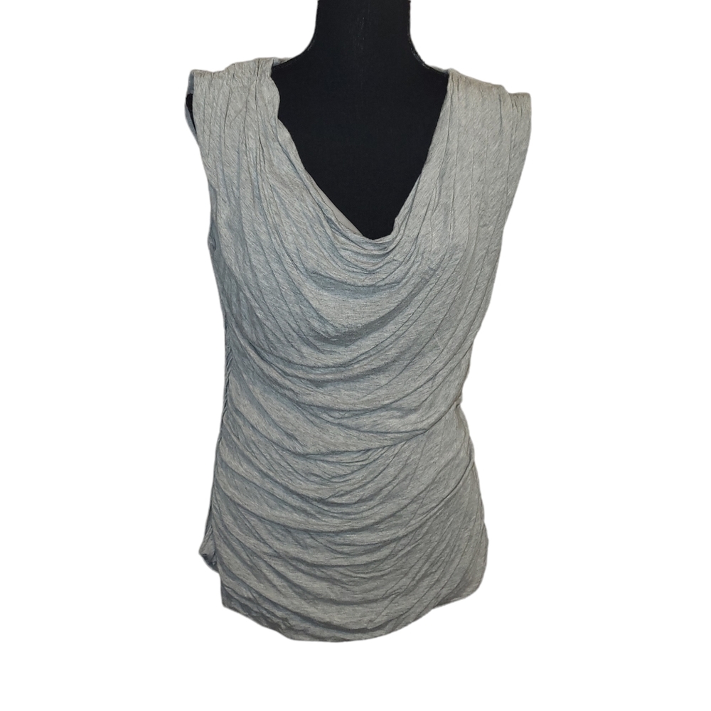 Maurices Rouched Blouse Gray sz L
